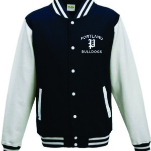 PHSPG JHA043 AWDis Unisex Navy Letterman Sweatshirt Jacket